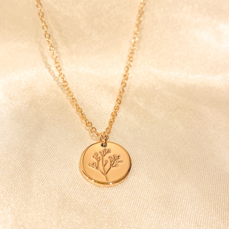 Flower Necklace - 18k Gold Filled