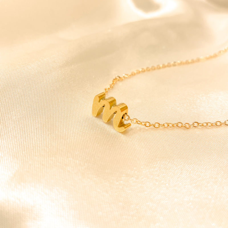 Dainty Initial Necklace - 18k Gold Filled
