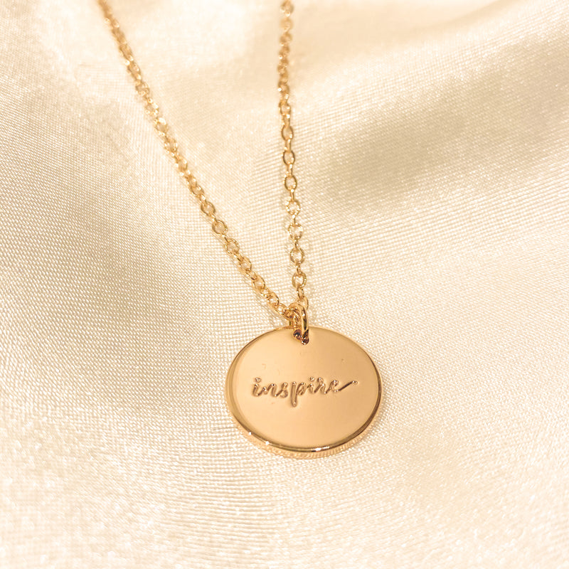 Inspirational Affirmation Necklace - 18k Gold Filled