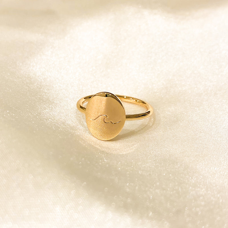 Wave Meaningful Ring - 18k Gold Filled