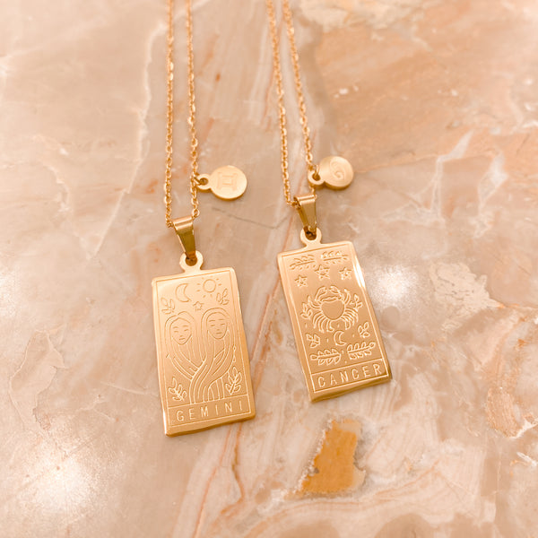 Zodiac Tarot Necklace - 18k Gold Filled