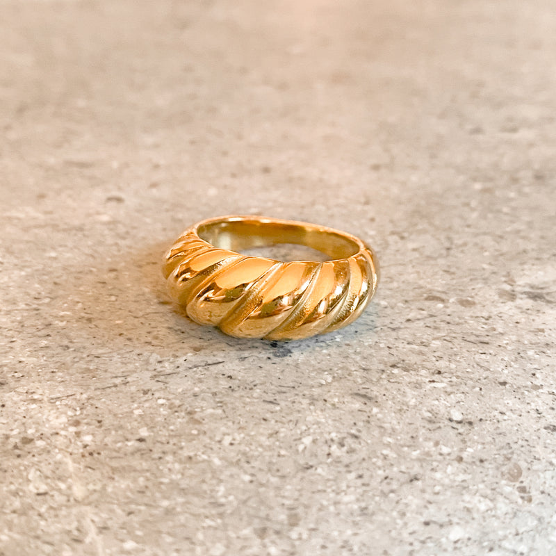 Croissant Dome Ring - 18k Gold Filled