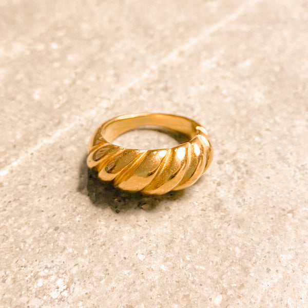 Croissant Dome Ring - 18k Gold Filled