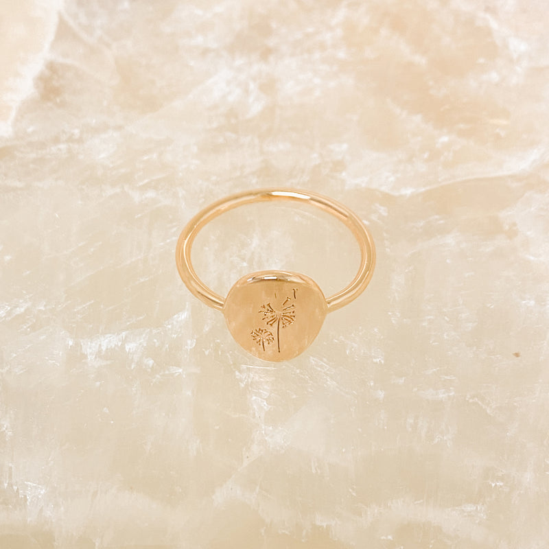 Dandelion Ring - 18k Gold Filled