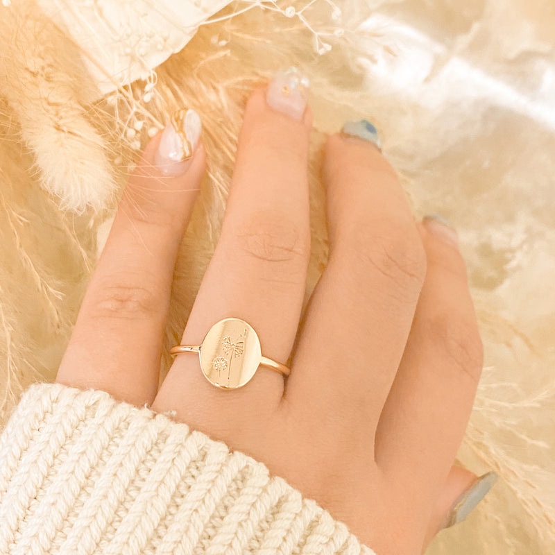 Dandelion Ring - 18k Gold Filled