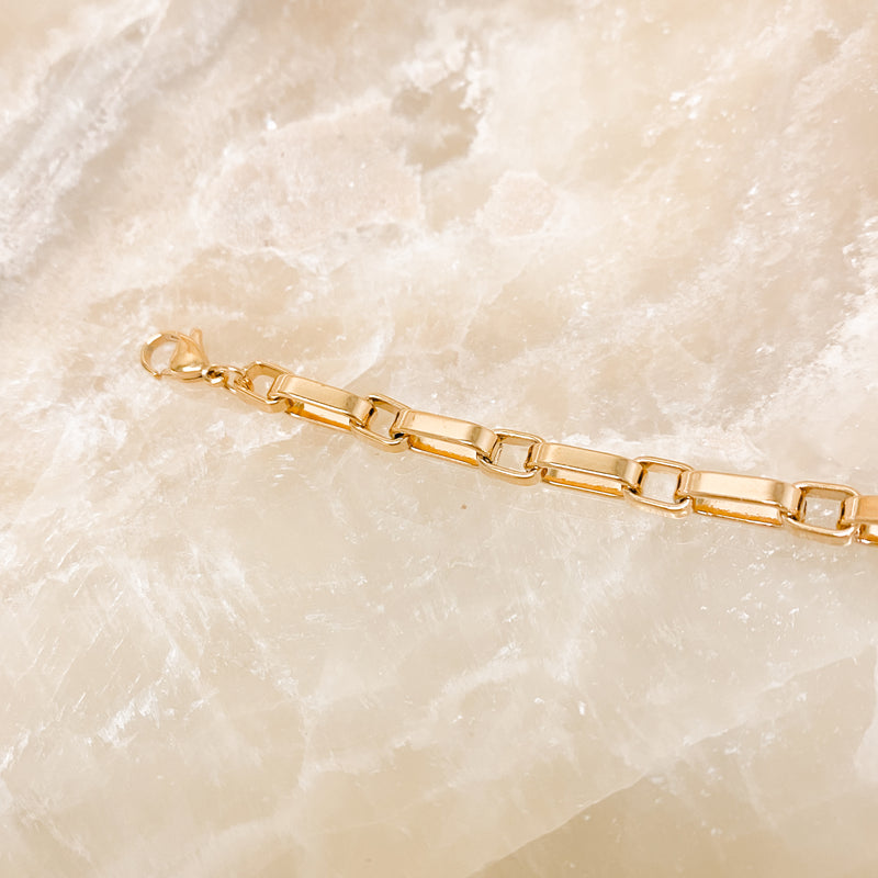 Chunky Chain Link Bracelet - 18k Gold Filled