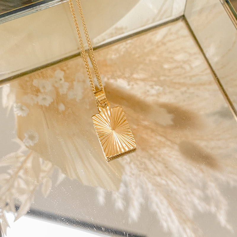 Golden Sun Beam Necklace - 18k Gold Filled