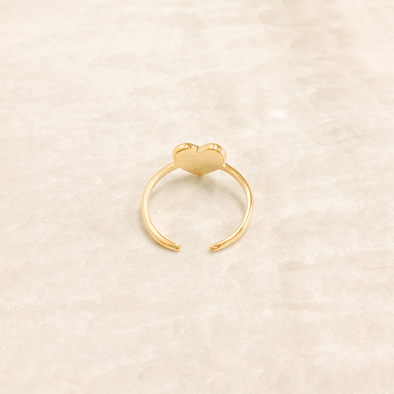 Initial Heart Ring - 18k Gold Filled