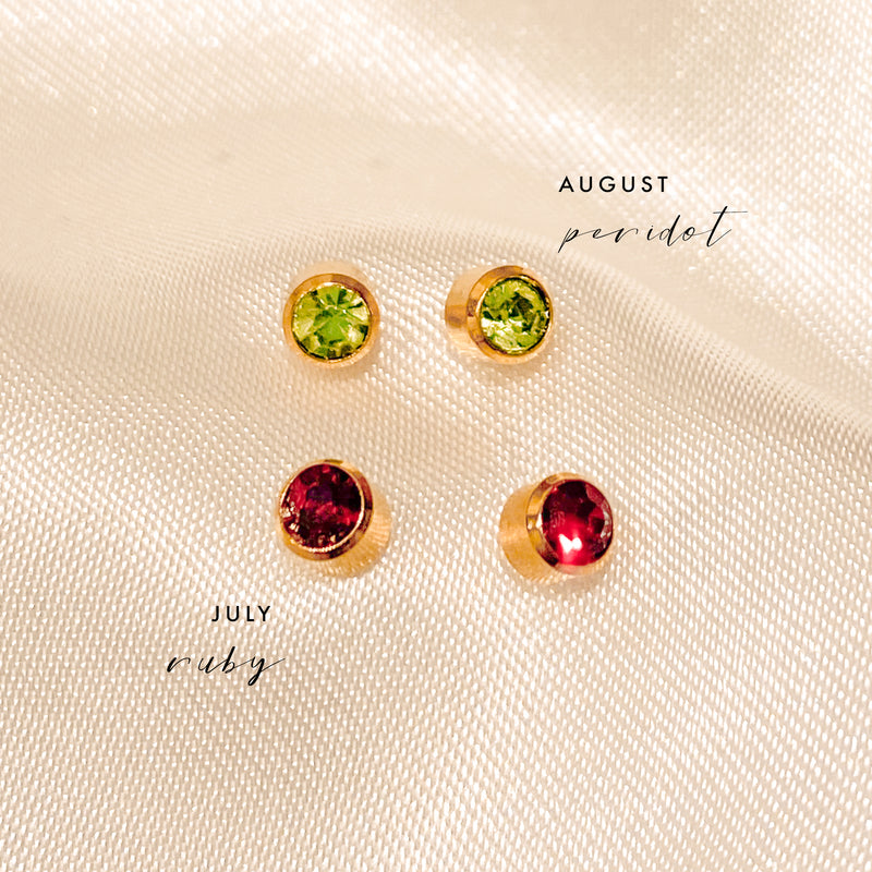 Birthstone Earrings - 18k Gold Filled