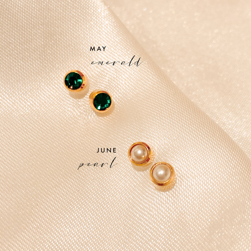 Birthstone Earrings - 18k Gold Filled
