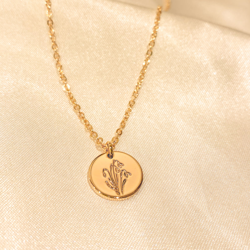 Flower Necklace - 18k Gold Filled