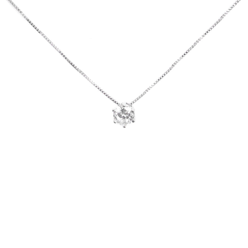 Sparkly Solitaire Necklace - Sterling Silver