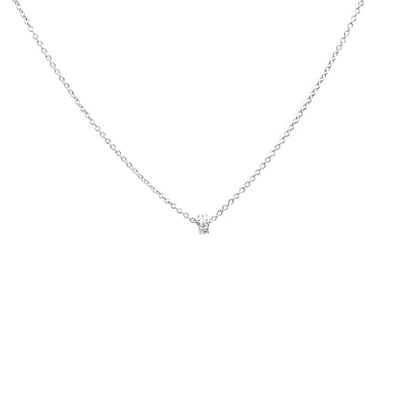 Lucky Charm Sparkling Necklace - Sterling Silver