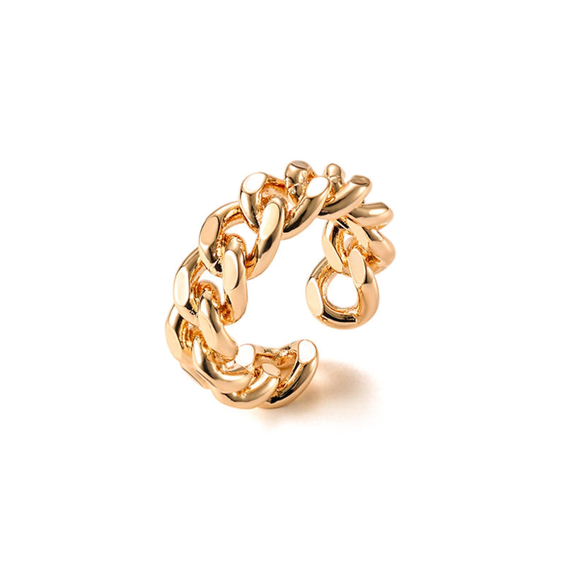 Cuban Chunky Chain Ring - 18k Gold Vermeil